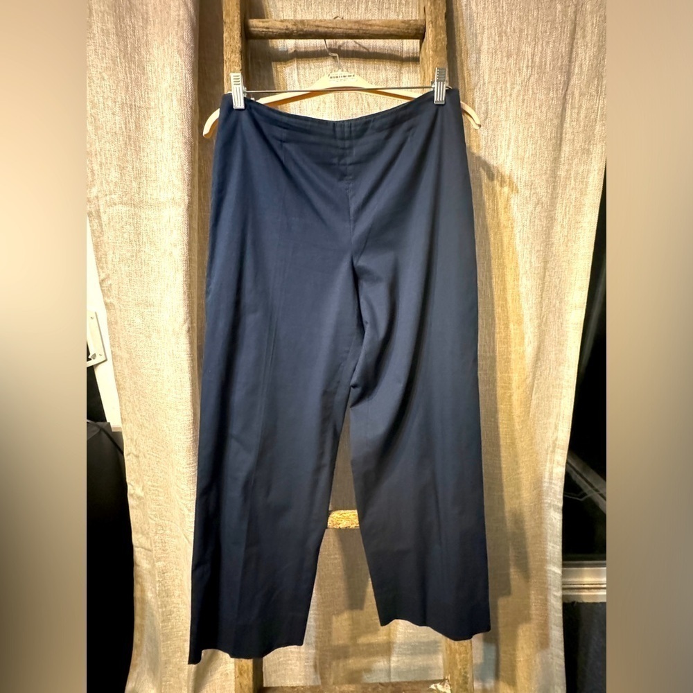 Zanella Bennett Italy Made 🇮🇹Navy -Women’s Wide Leg Cropped. Size 12 NWOT Nina